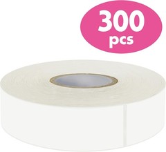 300 Removable Blank Food Labels, Water/Oil/Tear Resistant with Perforation Line