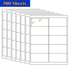 5000 2″ x 4″ White Self Adhesive Mailing Postage Shipping Labels 10 Up 500 Sheet