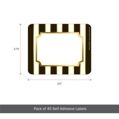 Gold Multi-Purpose Name Tags 45 Self-Adhesive Labels for Gifts 3.5″x2.75″