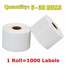 6-30 Rolls 2.25″ x 1.25″ Direct Thermal Barcode Price Labels Zabra LP2824 LP2844