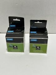 Lot of 2 DYMO Labels 30327 9/16 X 3 7/16 NEW Original DYMO White Sealed