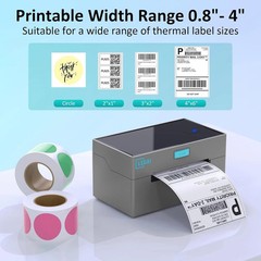 Bluetooth 4×6 Thermal Shipping Label Printer Wireless USB for E-commerce