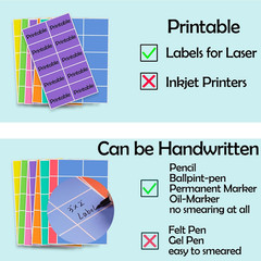 240 Colored Rectangular Labels 3X2 Inch – 8 Color Coding Stickers