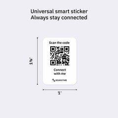 ScanyMe Smart QR Sticker – Lost & Found Tag for documents, Bags & Keys
