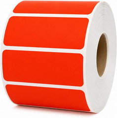 Labels and More Red 3X1 Inch Direct Thermal Multi Purpose Labels, 1″ Core, Perma