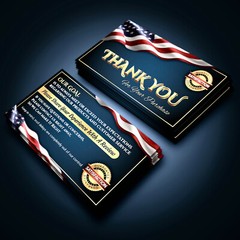 Ebay CLASSY Seller Thank You Business Note Cards (Flag), Bulk,Lots, 4 Amazon too