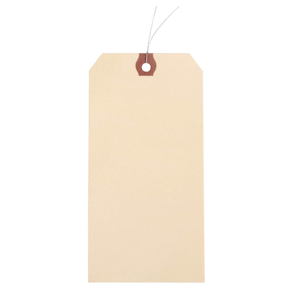 GRAINGER APPROVED 1GYN8 Blank Shipping Tag,Paper,Manila,PK1000 1GYN8