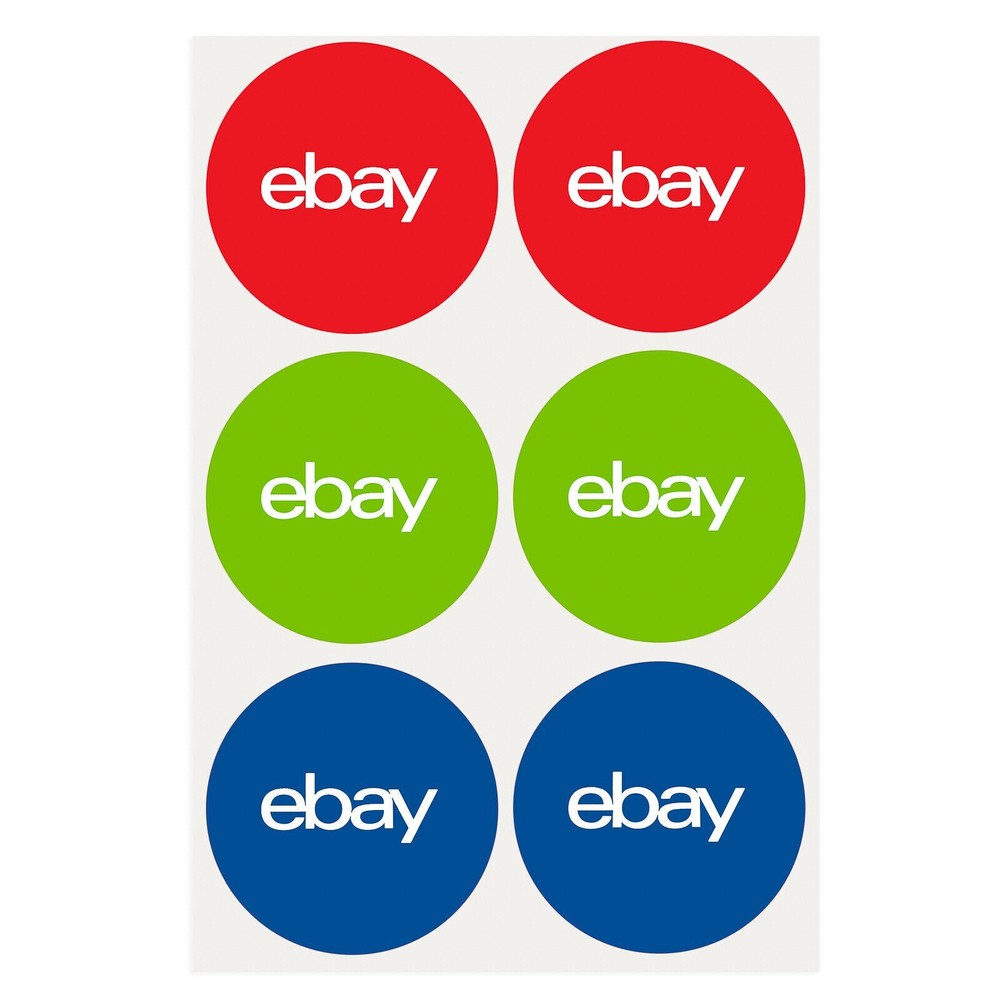 100 Pcs 3″ EBay Sticker 3 Colors Labels Carton Tags