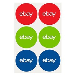 100 Pcs 3″ EBay Sticker 3 Colors Labels Carton Tags
