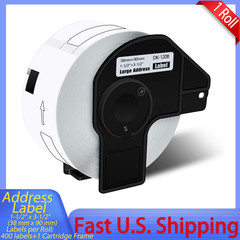 1 Roll 38mm x 90.3mm DK-1208 Large Address 400 Labels for Brother QL Printer