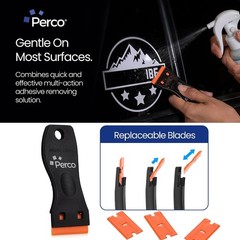 Glue Off Adhesive Sticker Remover 3.3 fl. oz & Scraper with Plastic Razor for…