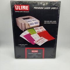 Uline S-5042 Premium Laser Labels 2 5/8 x 1 White 3000 Count 30 Per Sheet NEW