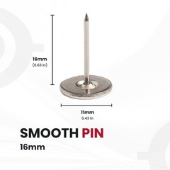 16MM Smooth Flathead Pins for Retail Security Tags EAS Loss Prevention – 1000…