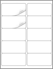300Pcs 2x4inch Blank Stickers White Labels Self Adhesive Crafts Personalize Tag