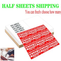Half Sheet Labels with Self Adhesive 8.5″ x 11′ Packaging Labels Address Labels