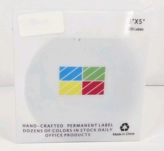 3″ x 5″ Permanent Labels – 250 Count Roll – Silver/Gray Office Labels