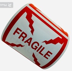 4×4 Fragile Warning Shipping Handling Stickers Labels per 4 rolls of 500