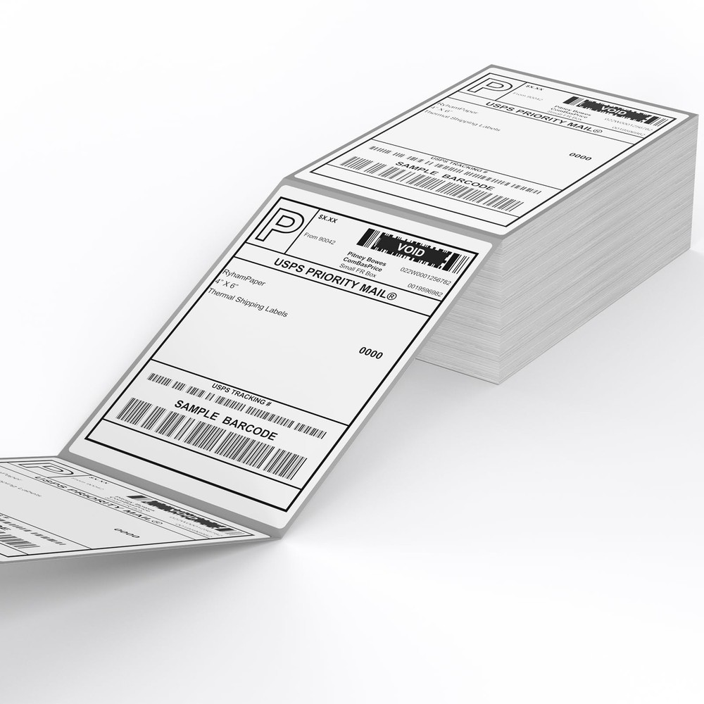 NefLaca 4×6 Direct Thermal Shipping Labels for Rollo Nelko Zebra MUN 500pk
