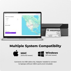USB Shipping Label Printer – Commercial Grade 4×6 Thermal Label Printer for S…