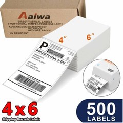 500 4″x6″ Fanfold Direct Thermal Shipping Labels for Zebra BEEPRT Rollo Printers