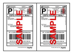 Self Adhesive white Paypal Mailing Shipping Labels Stickers