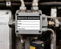 Preventative Maintenance Stickers,3X2 Inch Adhesive Vinyl Labels,200 Pcs per Pac