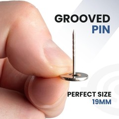19MM Flathead GROOVED Pins for Retail Security Tags EAS Loss Prevention – 100…