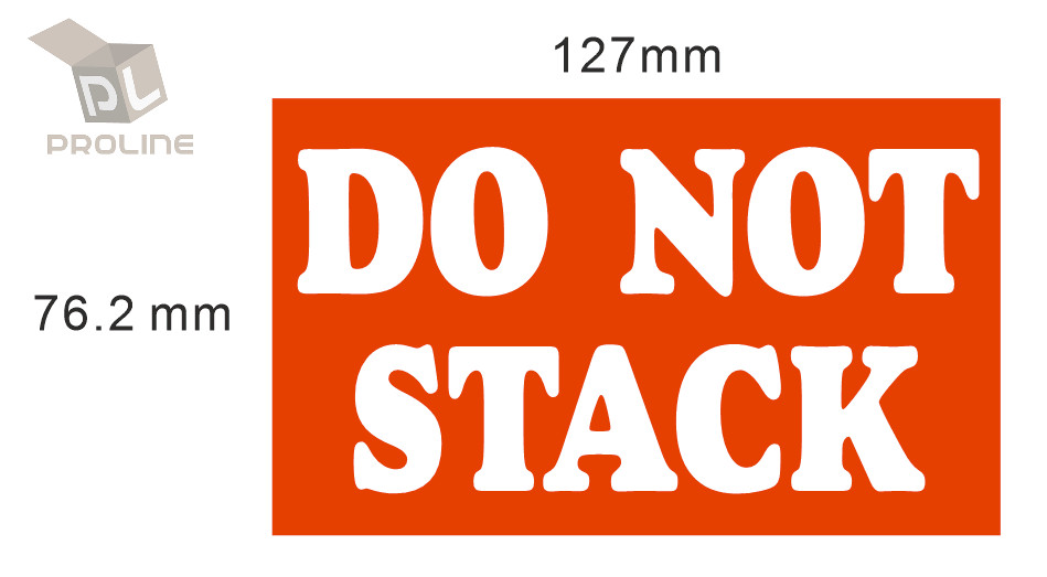 3×5 Do not Stack Shipping Labels Stickers / 1 Roll of 500 Per Roll