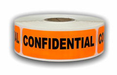 500 Labels 1×3 Orange CONFIDENTIAL Special Handling Mailing Shipping Stickers