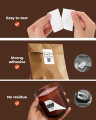 2.25″x1.25″ Thermal Sticker Labels, White Self-Adhesive Barcode Label Paper f…