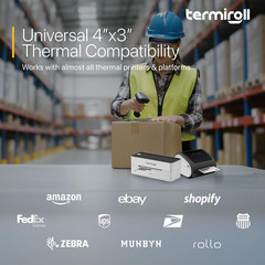 12 Roll Bulk Pack 4×3 Direct Thermal Labels – 6000 Barcode Labels, No Ink Needed