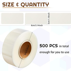 500 Pcs Label Protector Back to School Clear Labels Stickers Wafer Seals