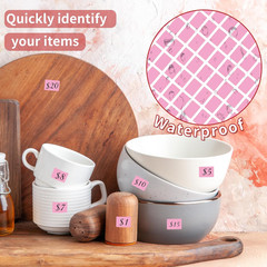 Color Coding Labels,3000 PCS 1/2″ X 3/4″ Pink Rectangular Colored Labels Sticker