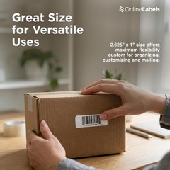 2.625″ x 1″ Address & Mailing Labels – Permanent Adhesive, White Matte – for …
