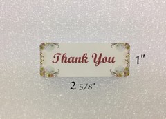 Thank You Stickers 30PCS Design#24 (Burgandy|Dark Red)
