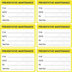 120PCS Preventative Maintenance Stickers, Service Tags Labels for Equipment,3X2