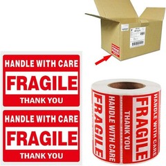 Fragile Stickers 2×3″ 3×5″ Fragile Label Sticker Handle With Care 500/Roll 1-20x