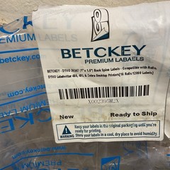 Betckey Labels Box of Rolls Dymo 3030347 NEW (1” X 1.5”)