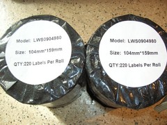 6 ROLLS DYMO LABELWRITER 1744907 S0904980 COMPATIBLE LABEL ROLLS 4XL 104*159mm