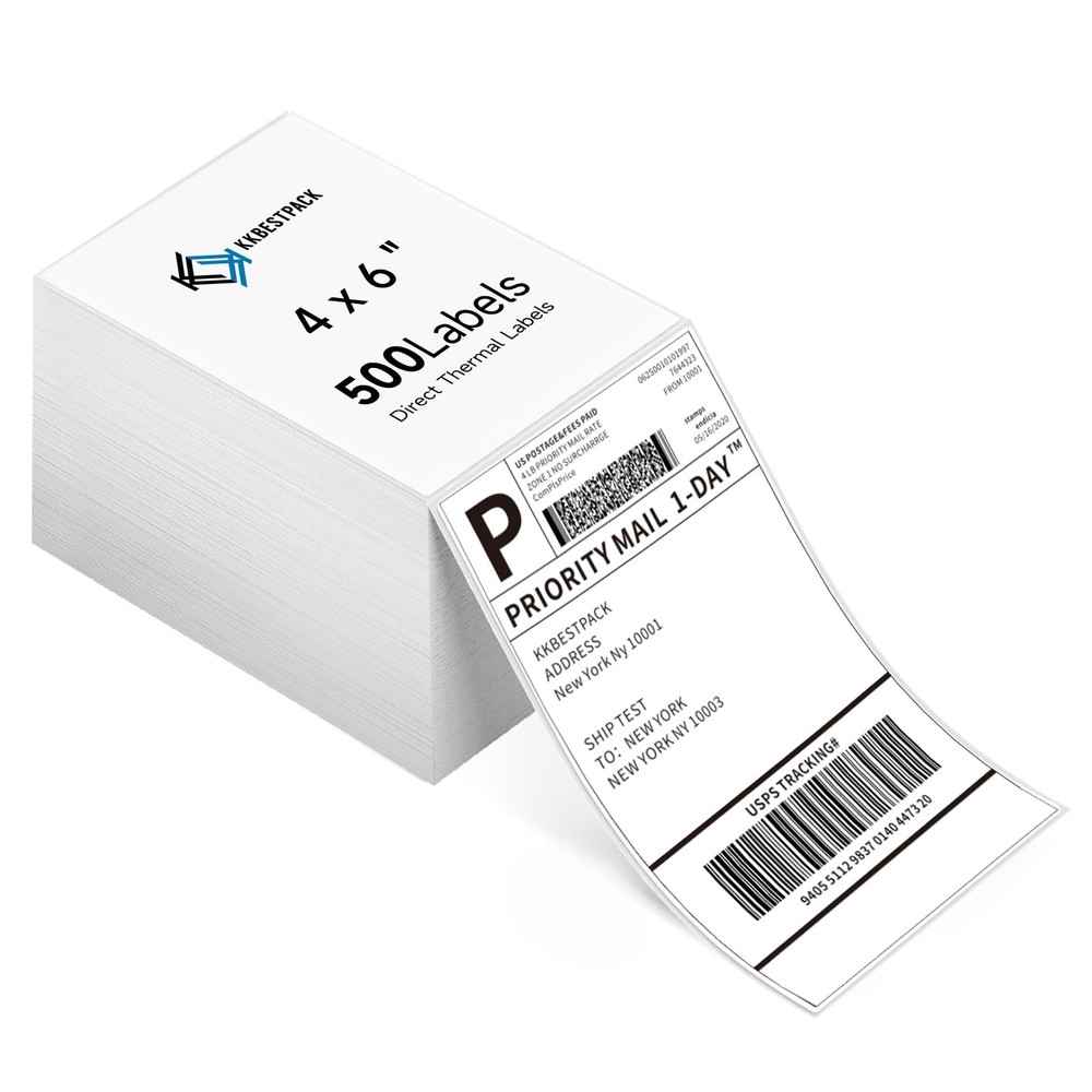 Fan Fold 4×6 Direct Thermal Shipping Labels (500 Labels)