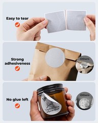 2 Inch Silver Glitter Thermal Labels, Round Thermal Printer Labels for Small …