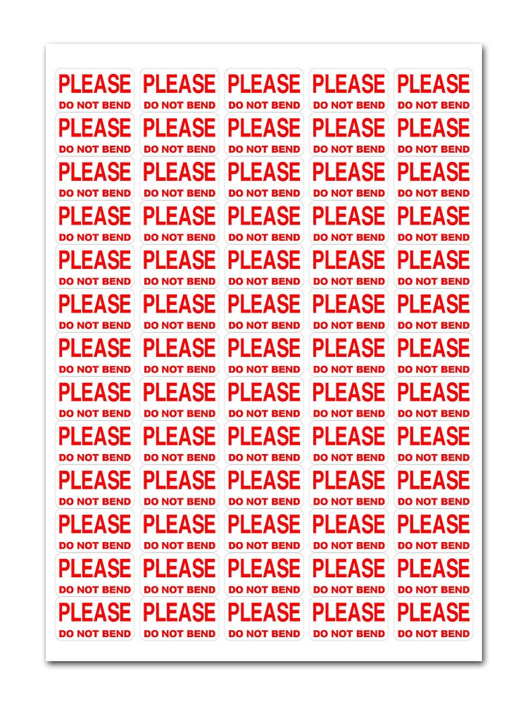 3250 – Do Not Bend – Labels Small Stickers
