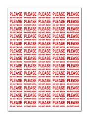 3250 – Do Not Bend – Labels Small Stickers
