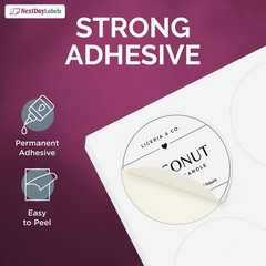 1.5″ Round Blank Circle Stickers – 3000 Self-Adhesive Labels for Inkjet/Laser Pr