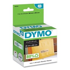 DYMO LabelWriter Address Labels, 1.12×3.5″, Clear, 130 Labels/Roll, 5 Rolls/Pack