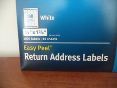 Avery Easy Peel Return Address Labels Laser 1/2 X 1 3/4 White 2000/Pack 5267