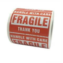 Fragile Stickers 1000 2×3″ Handle with Care Thank You Warning Label 500 Per Roll