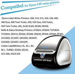 5Rolls 57mmx32mm Medium White LabelWriter Multipurpose Labels Fit DYMO LW 330