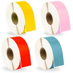 DYMO LW 30252 Address Labels – 48 Rolls – 12 each YELLOW PINK RED BLUE – FAST !