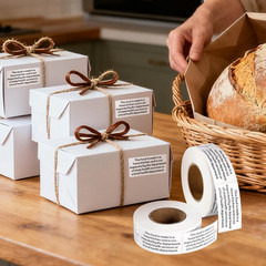 1000 Pcs Cottage Food Law Labels Stickers, Thermal Printed Adhesive Labels Home